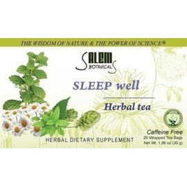 Salem Botanicals Sleep Well Herbal Tea, Caffeine Free 20 Tea Bags (Чай для сна)
