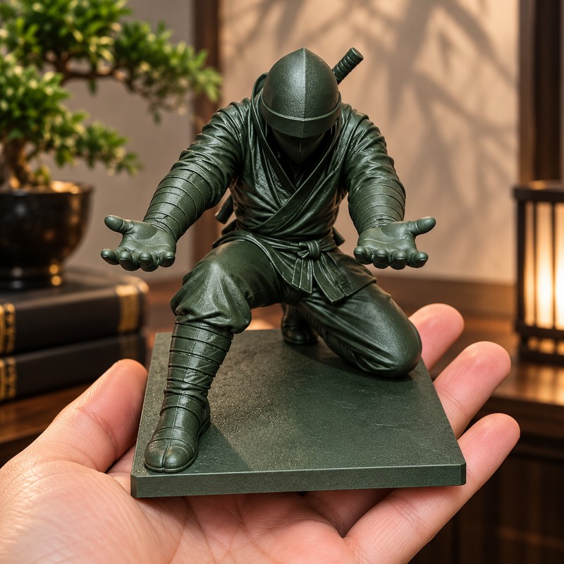 3D Printed Ninja Pen Holder for Desk Organization – Creative