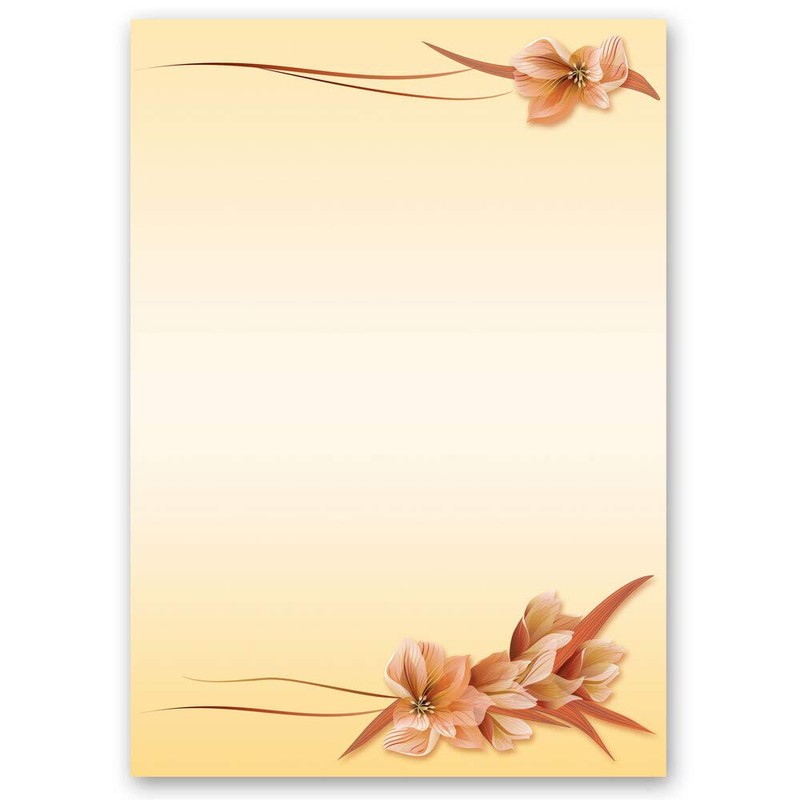Letter Paper Set 20 Pieces Flowers and Petals 10 Sheets