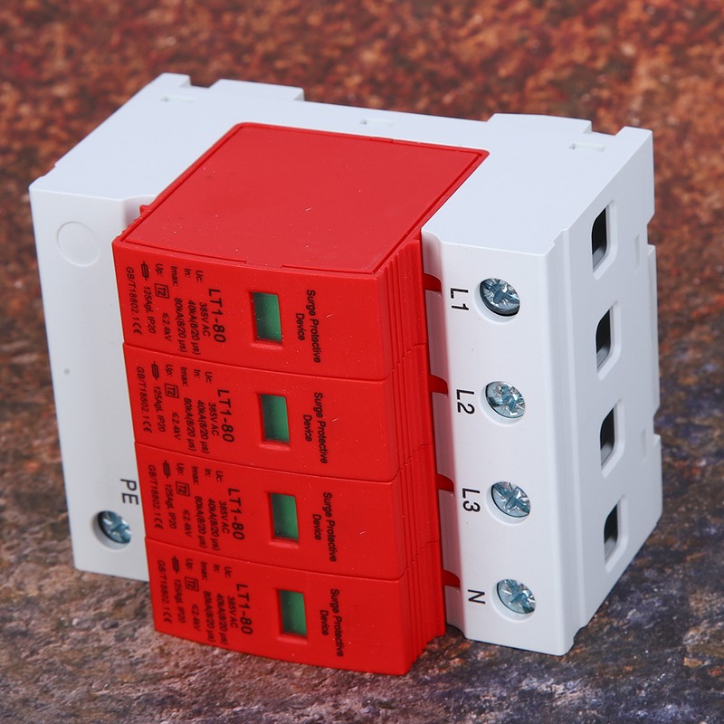 4P LT1‑80 Surge Protector 80ka Protection Module Appliances Low Voltage