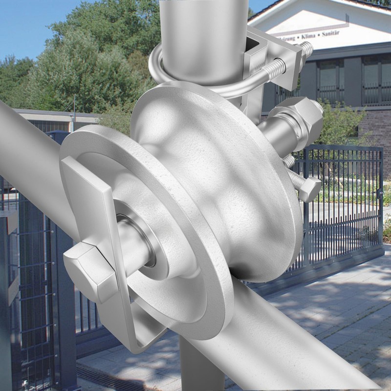 Sliding Gate Rollers Hardware Kit, Galvanized Steel Rolling Gate Wheels