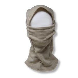 M MCGUIRE GEAR Grid Fleece Balaclava, Full Face Ski Mask, Neck Gaiter, Motorcycle Gear, Hiking & Sun Protection Face Mask (Tan)
