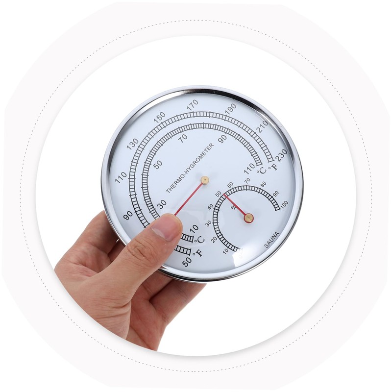 Operitacx Steam Thermohygrometer Sauna Accessories Large Screen Indoor Outdoor Thermometer