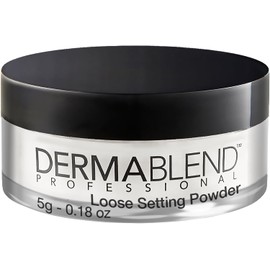 Dermablend Loose Setting Powder, Original, 0.18 Oz. (Travel Size) Porción viaje 0.18 oz, micrones fórmula liviana, acabado mate, tono translúcido