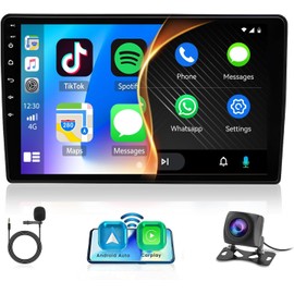 10 Inch Car Radio for Chevy Silverado GMC Sierra 2007 2008 2009 2010 2011 2012 2013 with Wireless Carplay Android Auto Bluetooth Stereo GPS/FM/Backup Camera/SWC [2+32]