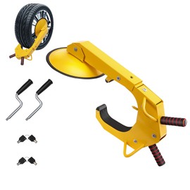 Happybuy Tire Clamp Lock - Dual Set for Trailers, Robust Anti-Theft Wheel Lock, Flexible Tire Claw for Extra Security, Fits RVs, Cars, Trucks, SUVs