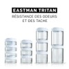 BlenderBottle GoStak Twist n' Lock Storage Jars, 100cc 3-Pak, White
