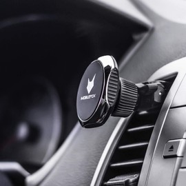 Mobilefox 360° Universal KFZ Magnet Handy Halterung verstellbar Auto Lüftungs Halter Schwarz - Lamellen Schlitz