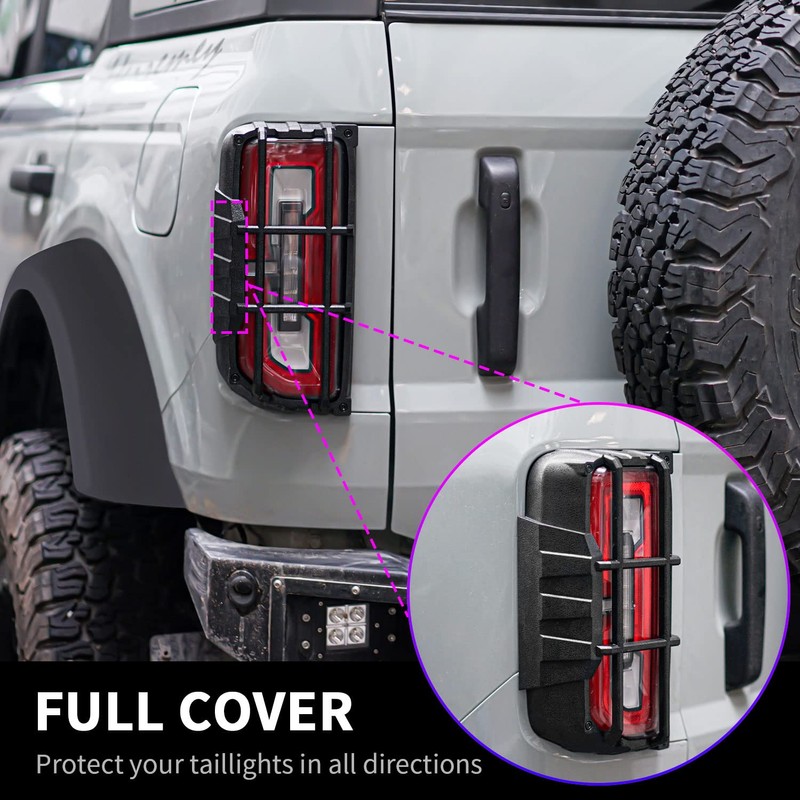 Archaic Tail Light Covers for Ford Bronco 2021-2023, Rear Lamp