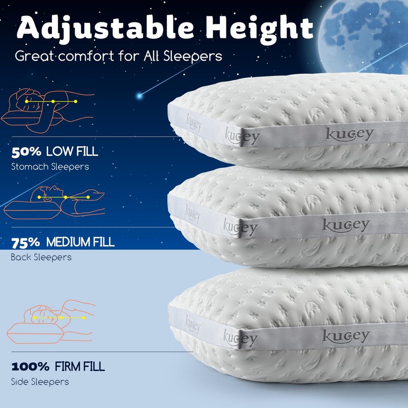 Luxury Cooling Side Sleeper Pillow for Neck and Shoulder Pain,