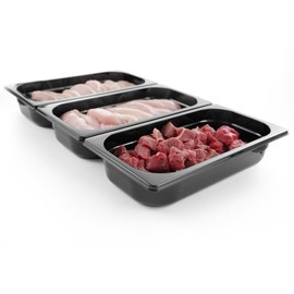 HENDI Gastronorm Container, Temperature Resistant from -40° to 110°C, Scale, Odourless and Tasteless, 2.5 L, Polycarbonate, GN 1/3, 325 x 176 x (H) 65 mm, Black