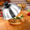 FUNSUEI 2 PCS Burger Covers, 16 x 10cm Silver Round