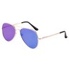 "Funkic" Aviator Flash Lenses Fashion Sunglasses