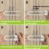 FIGEPO 6 Pack Child Proof U-Shaped Code Sliding Cabinet Door