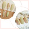 Almond Press on Nails Medium Fake Nails with Designs Gold