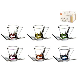 Rcr Set of 6 Coffee Cups Fusion Color