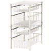 Simple Houseware Stackable 2 Tier Basket Drawer, White