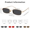 GLARDEFE Y2k Rectangle Sunglasses for Women Men - Retro 80s