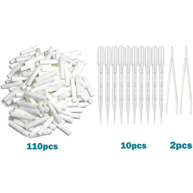 ZIOJOVK 110Pcs Essential Oil Inhaler Replacement Wicks Kit