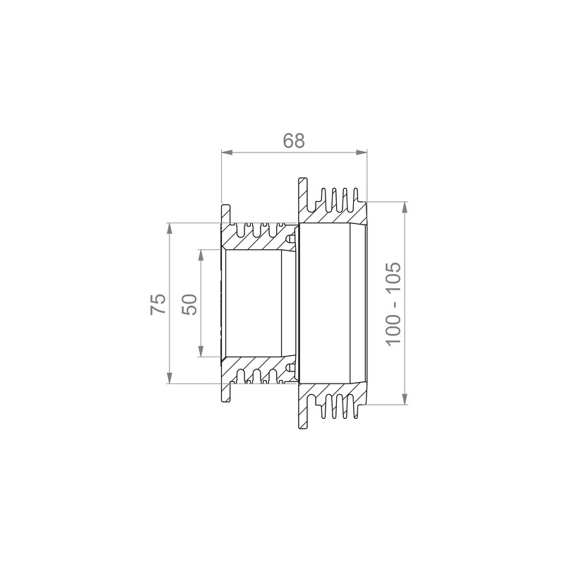 Crassus, combination adaptor CKA, TPE, 1 piece, CRA10017