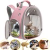 Hamster Backpack Carrier, Bearded Dragon Carrier Backpack with Clear Bubble
