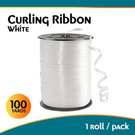 Unique 100 Yards Elegant White Curling Ribbon - 1 Roll Of Premium Plastic, Durable - Perfect For Every Occasion