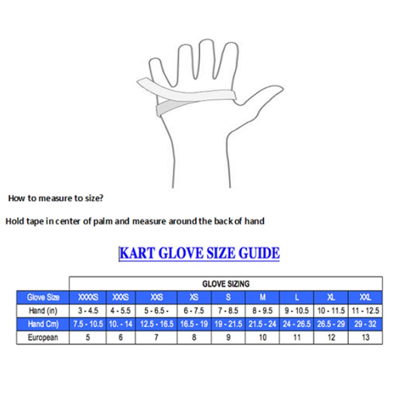 PM Sports New Kart Racing Gloves Made of OMARA AND