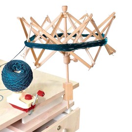 Wooden Umbrella Swift Yarn Winder - Knitting Umbrella 24" Swift Yarn Winder Holder, 1pcs Swift Yarn Winder