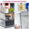 WRONWA 3 tier Clear Makeup Organizer with Drawer,Cosmetic Organizer for