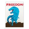 Funny Humorous 'David Shrigley Freedom' Novelty Postcard