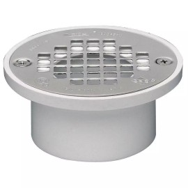OATEY 43583 Drain,5 In Dia,White PVC,Fits 3 or 4 In