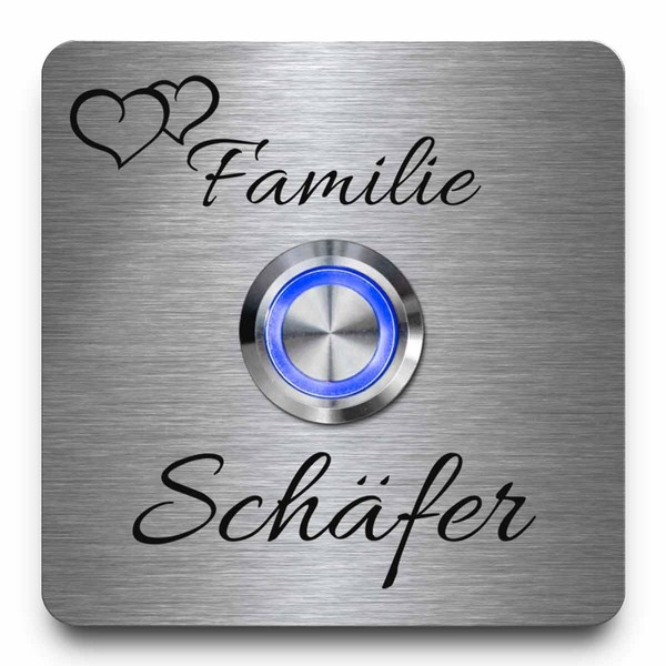 'Door bell with Free Engraving & Stainless Steel Doorbell Panel