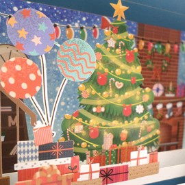 Message In A Bottle Xmas Night Pop Up Christmas Greeting Card By Alljoy Cards XMIB057