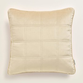ROOM99 Colette 40 x 40 cm Decorative Cushion Cover Throw Cushion Cover Aesthetic Modern Bedroom Living Room Velvet Cream