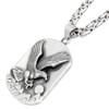 Schmuck-Checker XL Eagle Dog Tag with Byzantine Chain Made of