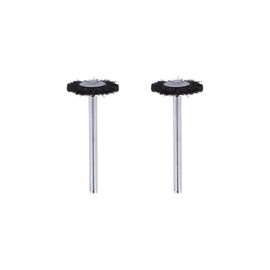 Dremel 403 Bristle Brush Accessory Set, 2 Brushes (19 mm) for Cleaning Flat Surfaces or Grooves in Plastic and Steel Materials