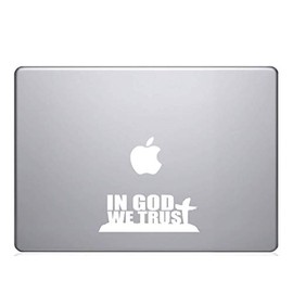 Custom Decal Car for in GOD WE Trust for Car, Truck, Funny, Window, Motorcycle, Helmet, Bumper, Decal for Laptop, Phone, Home Decoration / 3 in x 6 in/White