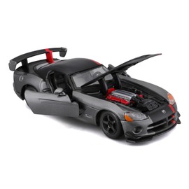 Bburago 18-22114 GY 1/24 Dodge Viper SRT 10 ACR Gray Mini Car, Diecast Car, Finished Product