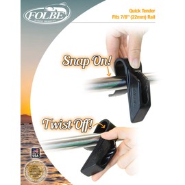 Folbe Boat Fender Hanger Adjuster Clip (Sold in Pairs) - Fits 7/8" (22 mm) Rails - Blue