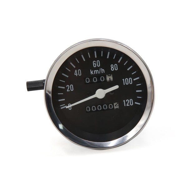 A ABSOPRO Rectangle Analog Odometer 0-120km/h Motorcycle Speedometer Gauge for