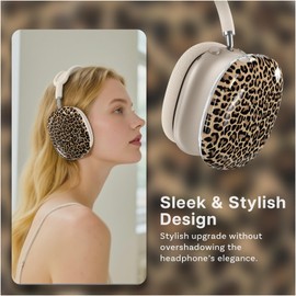 Case for AirPods Max Headphones by MMOBIEL - Soft TPU Ear Cups Case - Anti-Scratch Protective Case - (Panther)