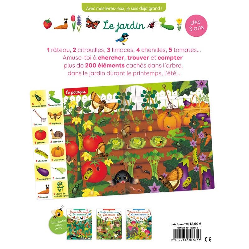 Cherche, trouve et compte - Le jardin - Dès 3