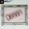 Pink Goblin Gel Handmade Nail Tips - Long Round Square