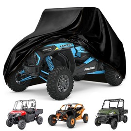 QYMOTO UTV Cover 2-3 Seater, Heavy Duty 420D Waterproof Windproof UTV Storage Cover Outdoor All-Weather Protection for Polaris RZR Ranger 570 1000,Can am X3 Defender,Honda Pioneer, Teryx Mule
