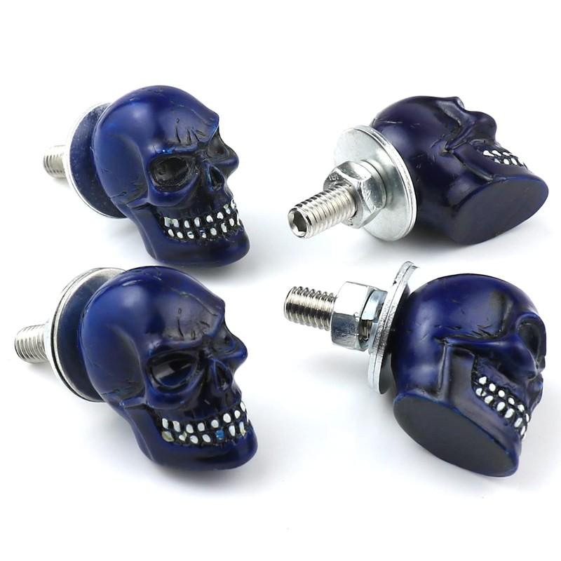 Bashineng Skull License Plate Screw 4 Pack Universal Cars Truck