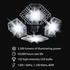 Bell+Howell Quadburst, ASON TV LED Lighting with 5,500 Lumens S/4, Ultra Bright Lighting with 192 Ultra High-Intensity LED Bulbs and 4 Multi-Directional Panel, Simple Installation and Wireless