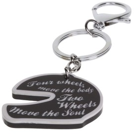 Stands Out, Supplying Outstanding Gifts Biker Soul Motorbike Helmet Novelty Quote Keyring Bag Tag Charm