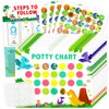 OWill Potty Training Reward Chart, 280 PCS Dinosaurs Potty Training