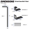 12" Heavy Duty Cane Bolt Gate Drop Rod Extra Thick