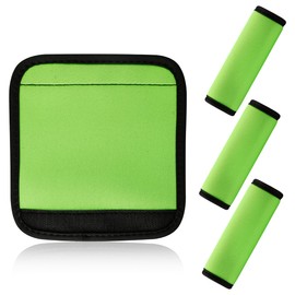 Lotsdonxia 4pcs Luggage Handle Wrap, Wrap Grip, Fluorescent Green Soft Comfortable Soft Identifiers for Luggage Carry Bags, Tag Travel Accessories